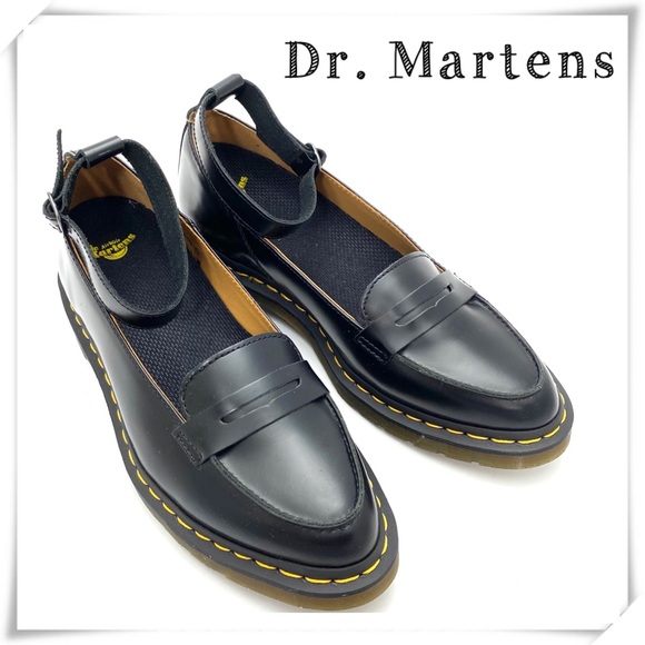 Dr. Martens Shoes - Dr Martens Leonie AW004 Ankle Strap Loafer Shoes